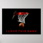 Basketball Poster waar ik van hou (Voorkant)