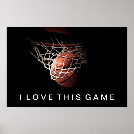 Basketball Poster waar ik van hou (Voorkant)