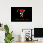 Basketball Poster waar ik van hou (Thuiskantoor)