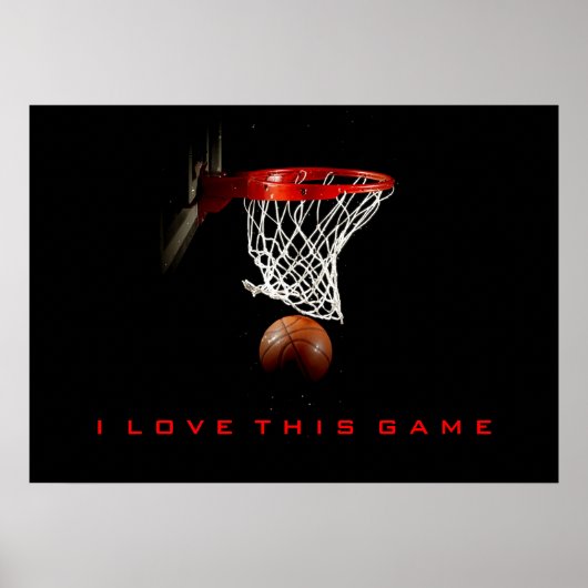 Basketball Poster waar ik van hou (Voorkant)