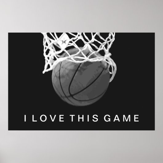 Basketball Poster waar ik van hou (Voorkant)
