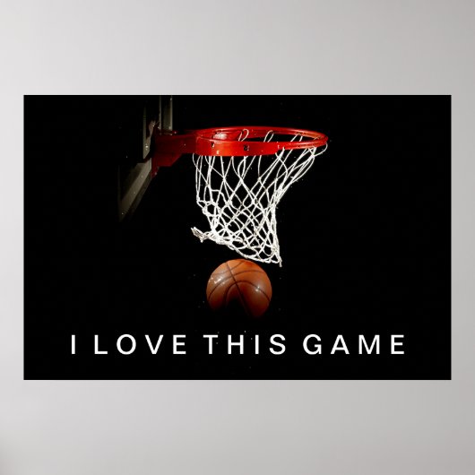Basketball Poster waar ik van hou (Voorkant)