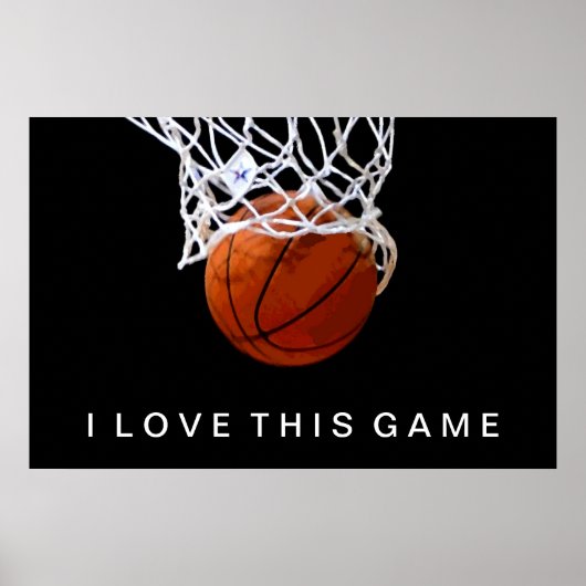 Basketball Poster waar ik van hou (Voorkant)