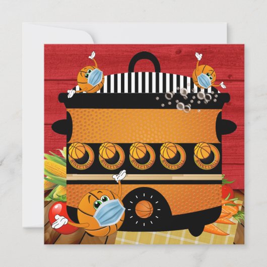 Basketball - Pot Luck - Gathering Uitnodiging (Voorkant)