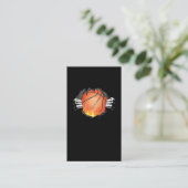 Basketball Power Burning Flames Sportlover Visitekaartje (Staand voorkant)