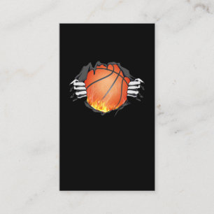 Basketball Power Burning Flames Sportlover Visitekaartje