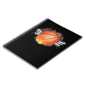 Basketball Power Burning Flames Sports Lover Notitieboek (Linkerzijde)
