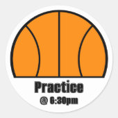 Basketball Practice Calendar Sticker (Voorkant)