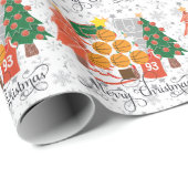 Basketball Prettige feestdagen met kerstboom Cadeaupapier (Rol Hoek)