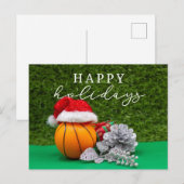 Basketball Prettige feestdagen met kogel voor spel (Voorkant / Achterkant)