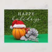 Basketball Prettige feestdagen met kogel voor spel (Voorkant)