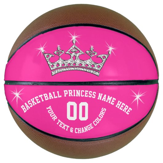 Basketball Princess Personalized Basketball Ball Basketbal (Voorkant)