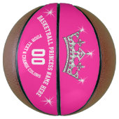 Basketball Princess Personalized Basketball Ball Basketbal (Verticaal)