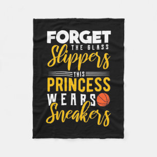 Basketball Princess Wears Sneakers Fleece Deken