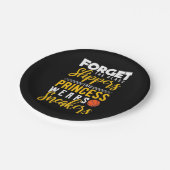 Basketball Princess Wears Sneakers Papieren Bordje (Gekanteld)