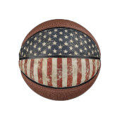 Basketball print met grunge USA vlag Mini Basketbal (Voorkant)