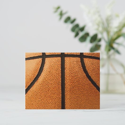 Basketball Print Pattern Achtergrond Briefkaart (Staand voorkant)