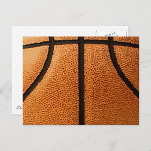 Basketball Print Pattern Achtergrond Briefkaart (Voorkant / Achterkant)