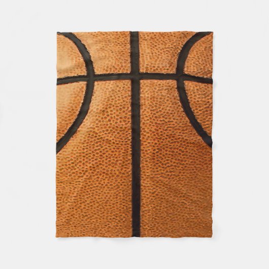 Basketball Print Pattern Achtergrond Fleece Deken (Voorkant)