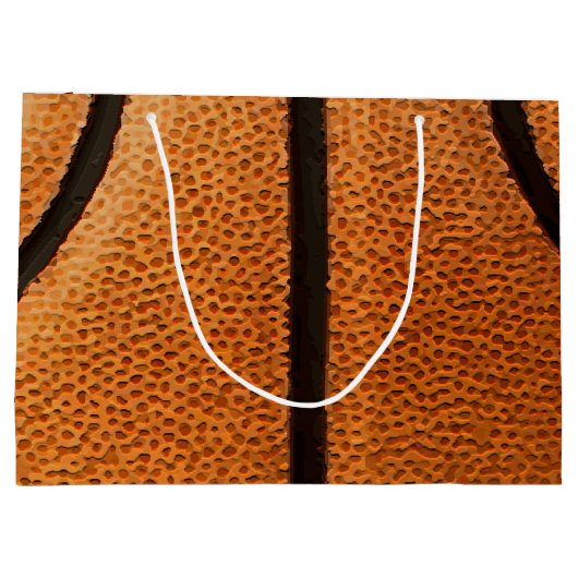 Basketball Print Pattern Achtergrond Large Cadeautasje (Achterkant)