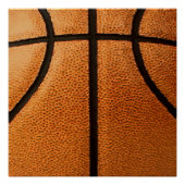 Basketball Print Pattern Achtergrond Perfect Poster (Voorkant)