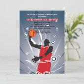 Basketball Pro Uitnodiging (Staand voorkant)
