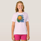 Basketball Punk cirkels Blauwe T-shirt (Voorkant volledig)