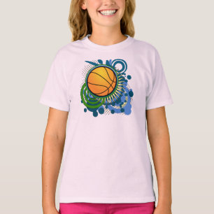 Basketball Punk cirkels Blauwe T-shirt