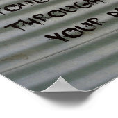 Basketball Quote Graffiti op gegolfd strijkijzer 0 Poster (Hoek)