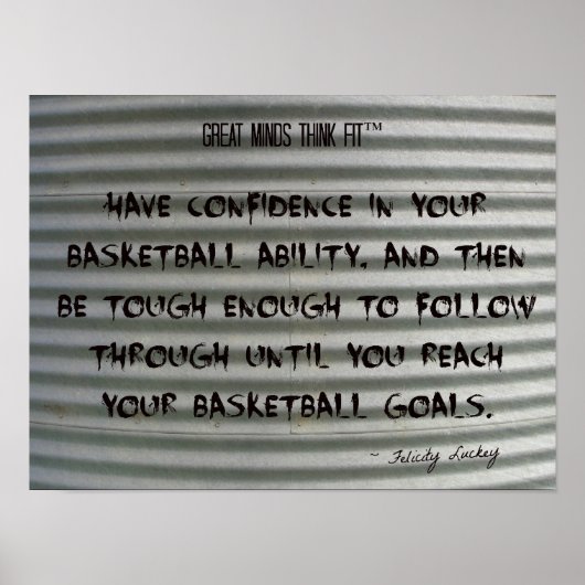 Basketball Quote Graffiti op gegolfd strijkijzer 0 Poster (Voorkant)