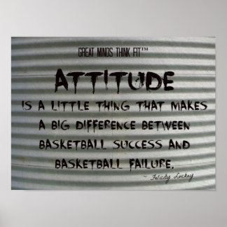 Basketball Quote Graffiti op gegolfd strijkijzer 0 Poster