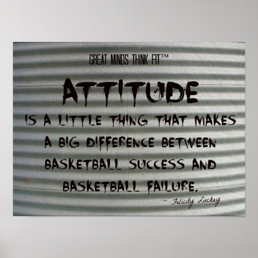 Basketball Quote Graffiti op gegolfd strijkijzer 0 Poster (Voorkant)