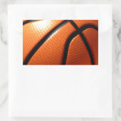 Basketball Rechthoekige Sticker (Tas)