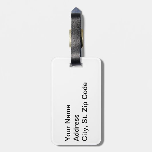 Basketball Red en White Bagagelabel (Achterkant verticaal)