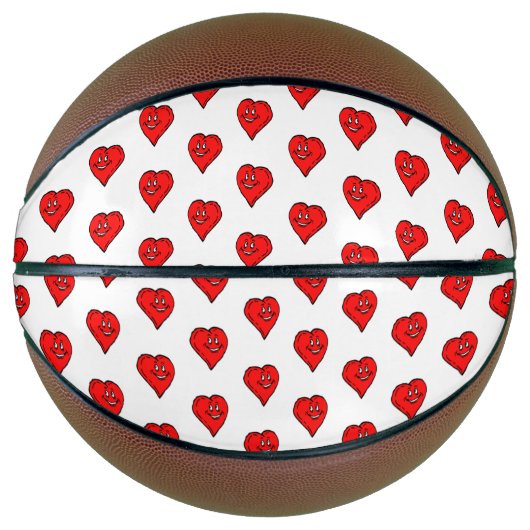 Basketball Red Hearts Love Basketbal (Voorkant)
