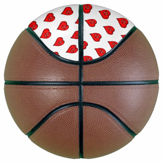 Basketball Red Hearts Love Basketbal (Rechts)