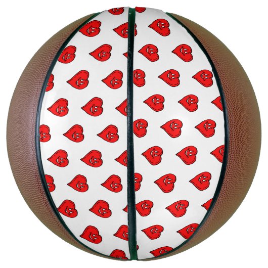 Basketball Red Hearts Love Basketbal (Verticaal)