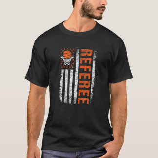 Basketball Referee Amerikaanse vlaggenstaatfunctio T-shirt