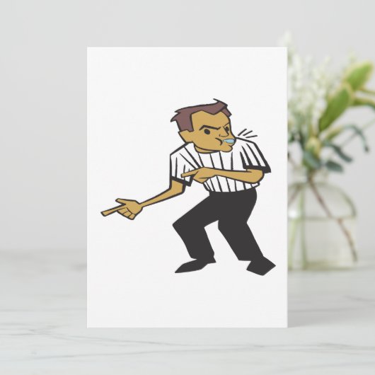 Basketball Referee Kaart (Staand voorkant)