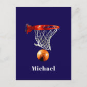 Basketball Replace with Your Name Briefkaart (Voorkant)