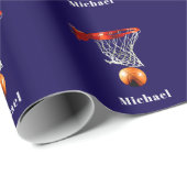 Basketball Replace with Your Name Cadeaupapier (Rol Hoek)