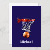 Basketball Replace with Your Name Card (Voorkant / Achterkant)