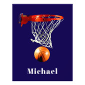 Basketball Replace with Your Name Foto Afdruk (Voorkant)