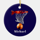 Basketball Replace with Your Name Keramisch Ornament (Voorkant)