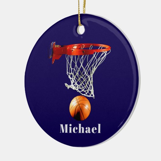 Basketball Replace with Your Name Keramisch Ornament (Links)