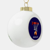Basketball Replace with Your Name Keramische Bal Ornament (Links)