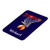 Basketball Replace with Your Name Magneet (Linkerzijde)