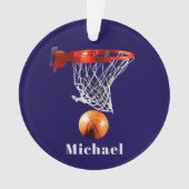 Basketball Replace with Your Name Ornament (voorkant)
