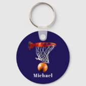 Basketball Replace with Your Name Sleutelhanger (Voorkant)