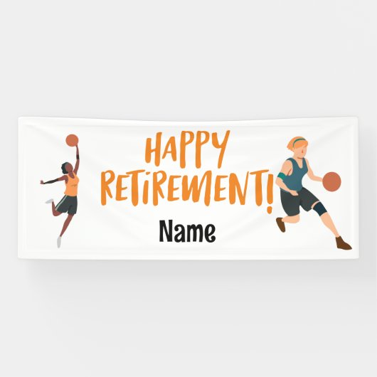 Basketball Retirement for player Party Spandoek (Horizontaal)
